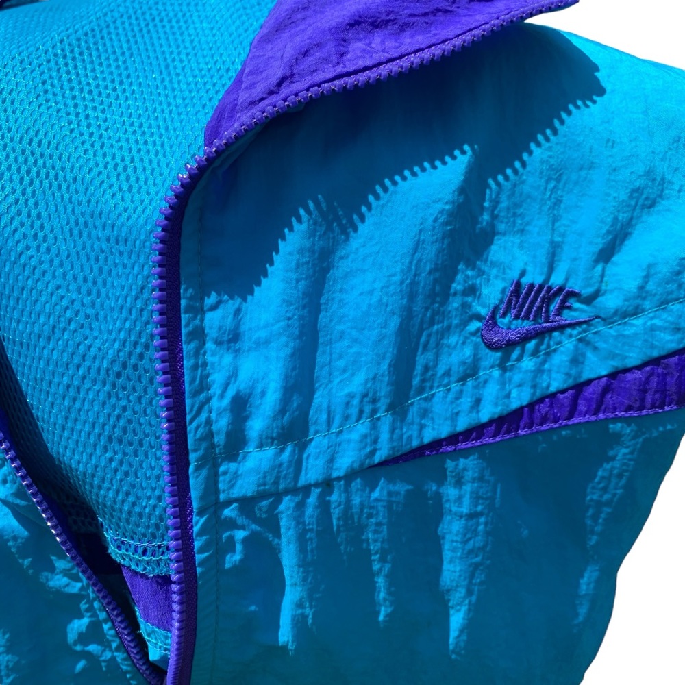 Vintage 90s Nike Colorblock Windbreaker Tracksuit Set Blue Purple Small - Picture 15 of 15